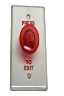Exit Push Button with Red Illuminator