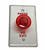 Exit Red Push Button Illuminator with Wide Face Plate 